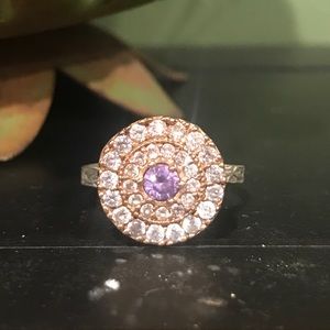 Lilac Colored Swarovski Ring